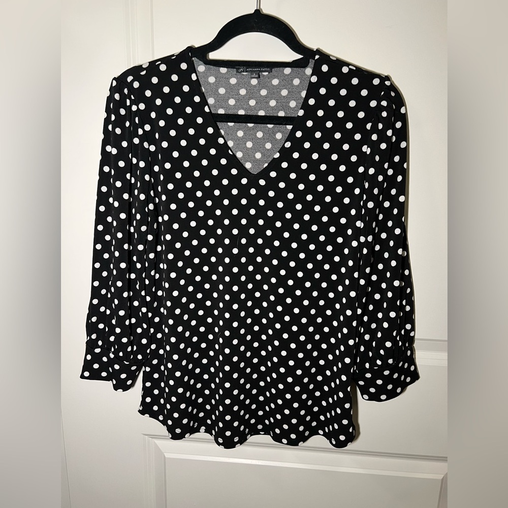 B&W Polka Dot Top